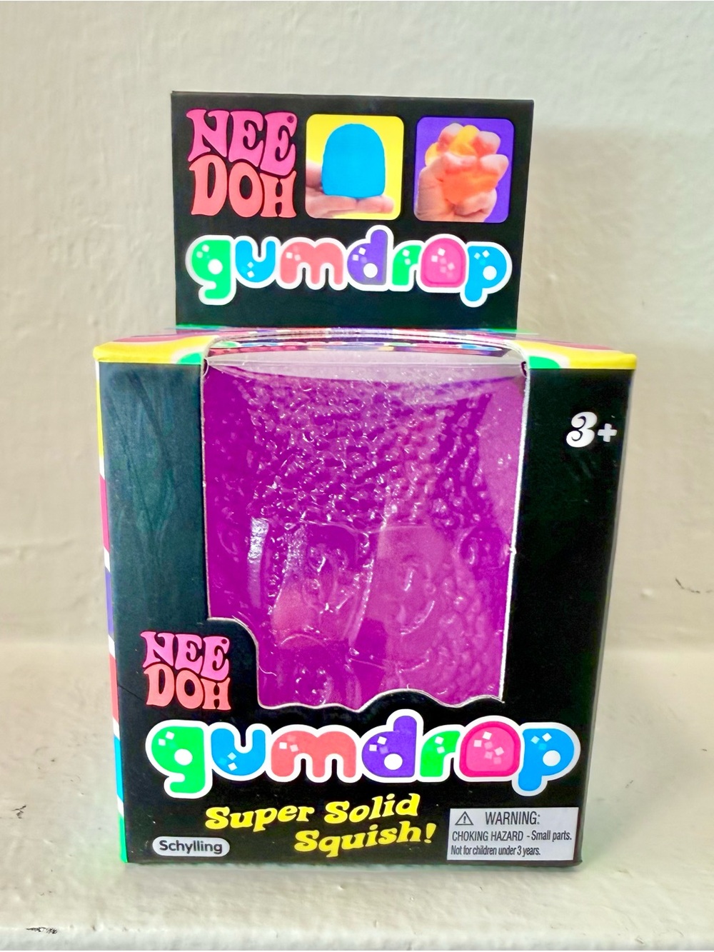 100% AUTHENTIC Schylling NeeDoh NEE DOH Gumdrop - purple. Brand new, unopened!
